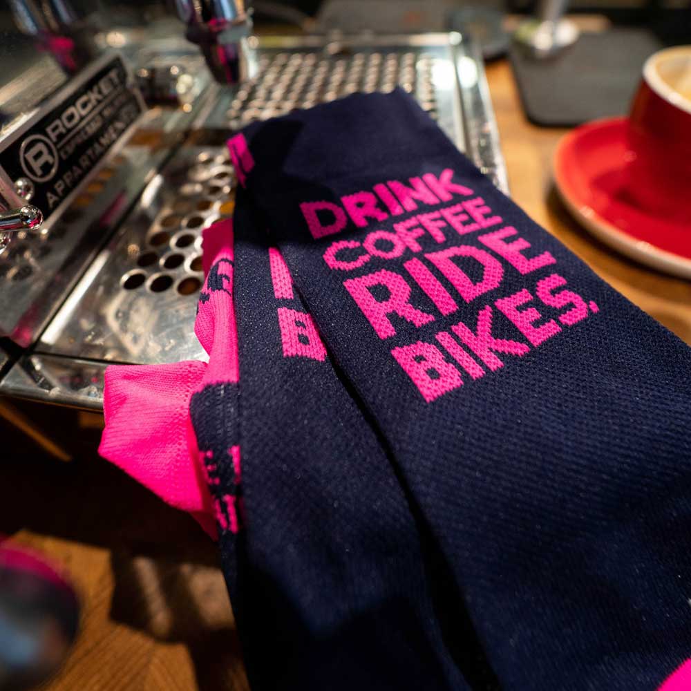 DRINK COFFEE PINK - CYCLING SOCKS