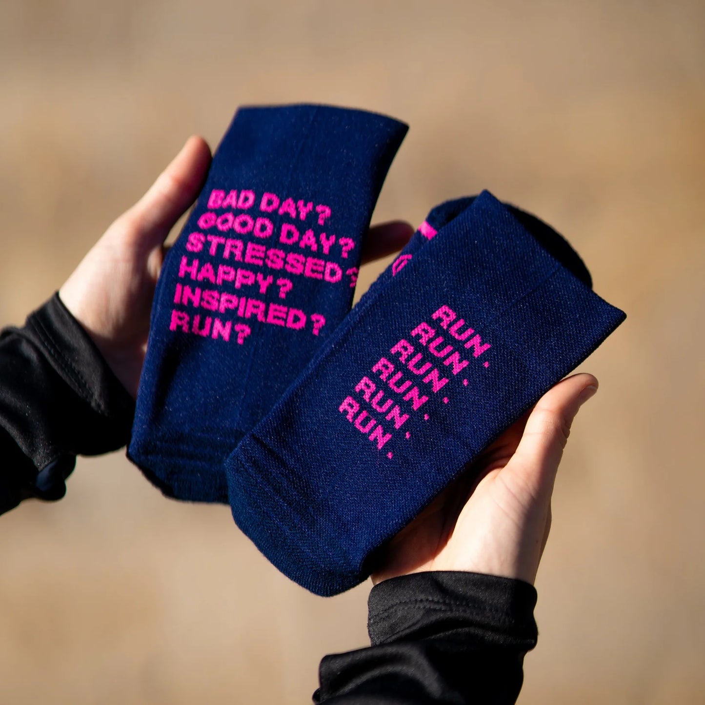 JUST RUN BLUE - RUNNING SOCKS