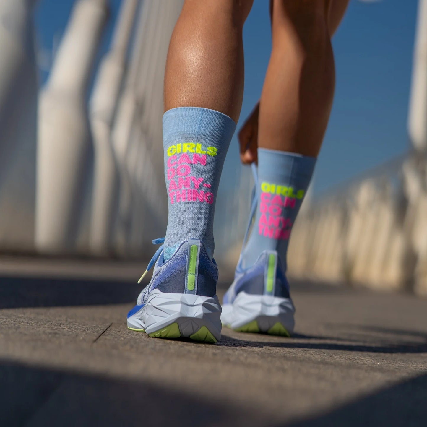 GIRLS CAN DO DIVA BLUE - RUNNING SOCKS
